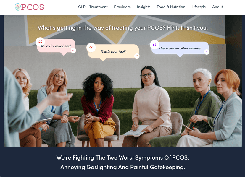 PCOS.com screenshot